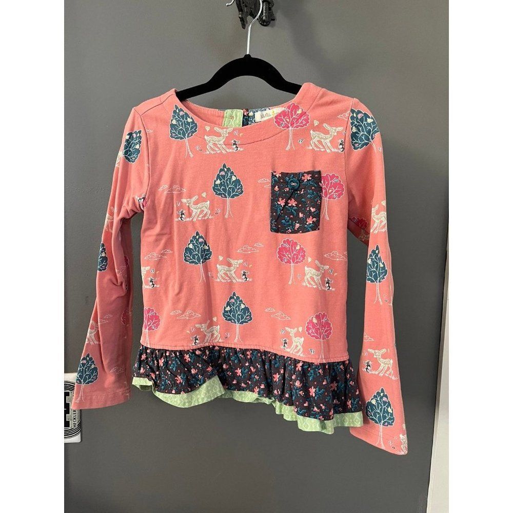 Matilda Jane Top size 6 long sleeve deer shirt